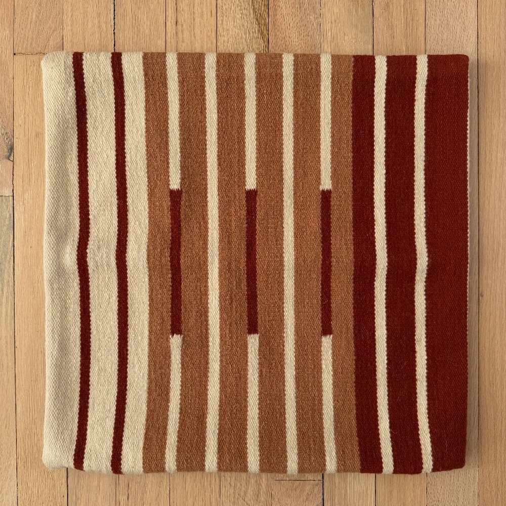 The Citizenry Striped Rust and Salmon Cushion Cover